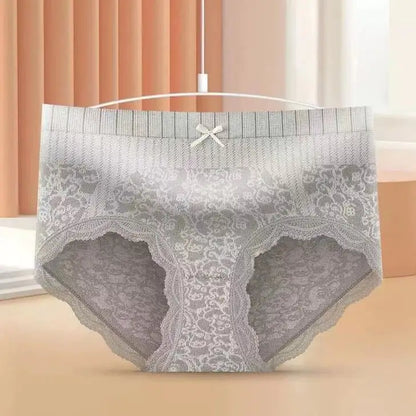 Lace Mid Waist Shaping Briefs for Plus Size Women