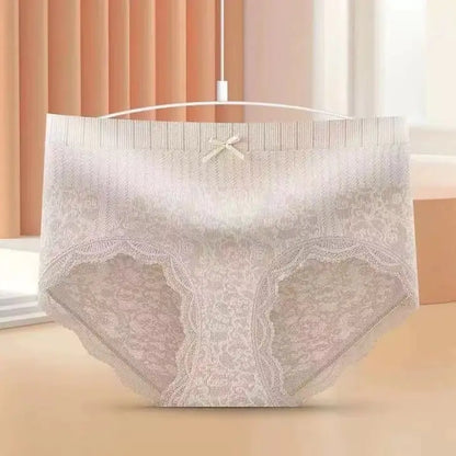 Lace Mid Waist Shaping Briefs for Plus Size Women