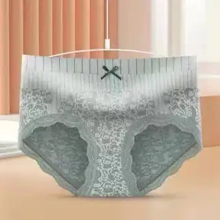 Lace Mid Waist Shaping Briefs for Plus Size Women